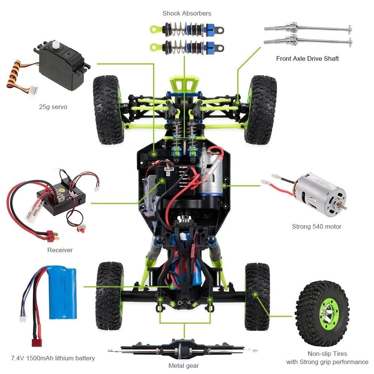 WLToys Across RockRacer 12427 1/12 4WD -Komplett