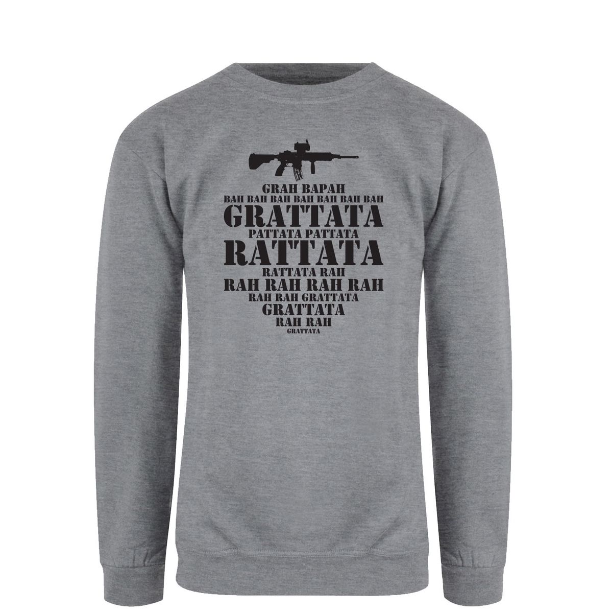 Grattata svart trykk Genser