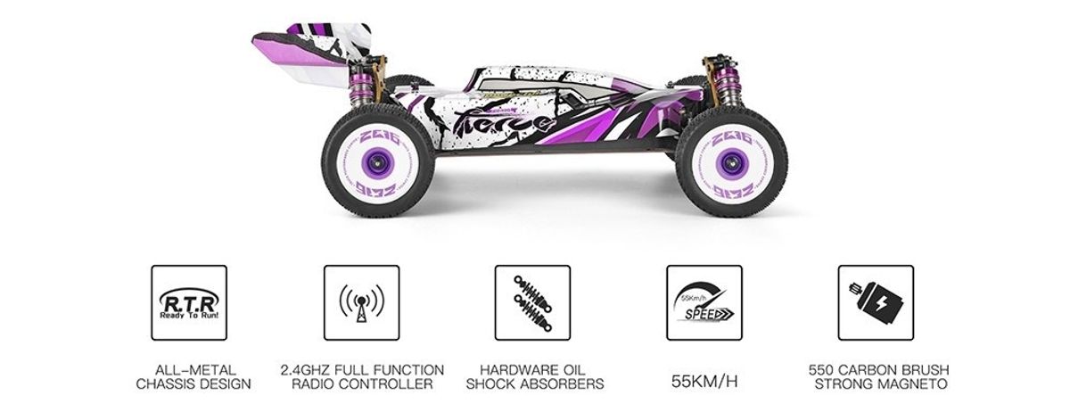 WLtoys 124019 Fierce RC Bil – 4WD 1/12 Buggy for alle underlag